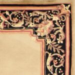 5’x7’9” Aubusson Tan Wool Hand-Knotted Rug - Image 3