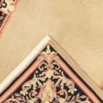5’x7’9” Aubusson Tan Wool Hand-Knotted Rug - Image 4