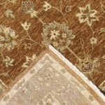 5'8"x8'10" Decorative Brown Oushak Wool Hand-Knotted Rug - Image 4