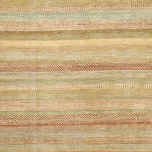 8’1”x12’2” Contemporary Tan Wool Hand-Knotted Rug