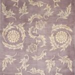 6'x8'11" Transitional Burgundy Tibetan Wool&Silk Hand-Knotted Rug - Direct Rug Import | Rugs in Chicago, Indiana,South Bend,Granger