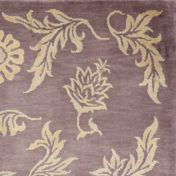 6'x8'11" Transitional Burgundy Tibetan Wool&Silk Hand-Knotted Rug - Direct Rug Import | Rugs in Chicago, Indiana,South Bend,Granger