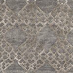 6’2”x9’ Transitional Overall Gray & Silver Wool & Silk Hand-Knotted Rug - Image 3