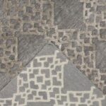 6’2”x9’ Transitional Overall Gray & Silver Wool & Silk Hand-Knotted Rug - Image 4
