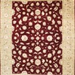 8’11”x12’ Traditional Red Wool & Silk Hand-Knotted Rug