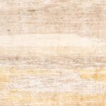 4’x5’11” Contemporary Ivory Wool Hand-Knotted Rug - Image 3