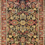 4'9"x9'6" Traditional Authentic Persian Kashan Wool Hand-Knotted Rug