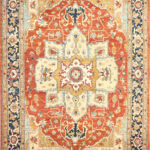 6'1"x9'3" Traditional Ivory Persian Wool Hand-Knotted Rug