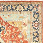 6'1"x9'3" Traditional Ivory Persian Wool Hand-Knotted Rug - Image 3