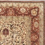 8’1”x10’8” Traditional Isfahan Tan Wool Hand-Knotted Rug - Image 3