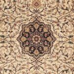 8’1”x10’8” Traditional Isfahan Tan Wool Hand-Knotted Rug - Image 2