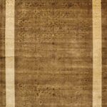 8’10”x11’4” Traditional Brown Wool & Silk Hand-Knotted Rug