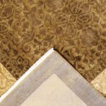 8’10”x11’4” Traditional Brown Wool & Silk Hand-Knotted Rug - Image 4