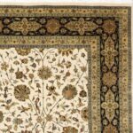 8'8"x11'7" Traditional Tabriz Wool & Silk Hand-Knotted Rug - Image 3