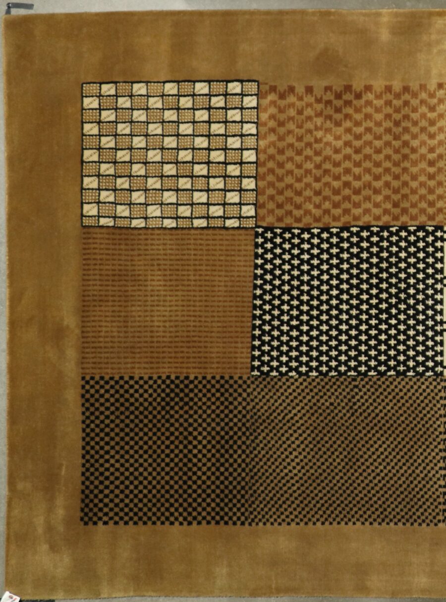 5'7"x8'10" Modern Square Brown Wool Hand-Knotted Rug - Direct Rug Import | Rugs in Chicago, Indiana,South Bend,Granger