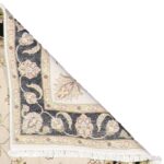 4'1"x6'2" Traditional Cream and Gold Wool & Silk Hand-Knotted Rug - Image 4