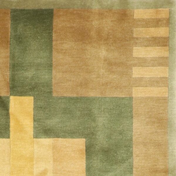 5'6"x8'6” Contemporary Green Wool Hand-Knotted Rug - Direct Rug Import | Rugs in Chicago, Indiana,South Bend,Granger