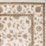 7’11”x9’9” Traditional Ivory Wool Hand-Knotted Rug - Image 3