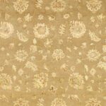7’11”x9’11” Traditional Brown Wool & Silk Hand-Knotted Rug - Image 2
