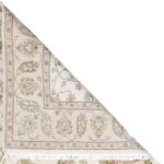 4’3”x6’3” Traditional Ivory Wool & Silk Hand-Knotted Rug - Image 4