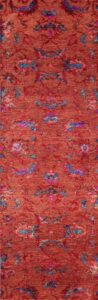 5’9”x8’ Transitional Orange Wool & Silk Hand-Knotted Rug