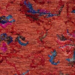 5’9”x8’ Transitional Orange Wool & Silk Hand-Knotted Rug