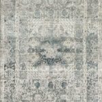 5'1"x8'2" Transitional Gray Wool & Silk Hand-Knotted Rug