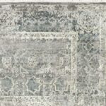 5'1"x8'2" Transitional Gray Wool & Silk Hand-Knotted Rug - Image 3