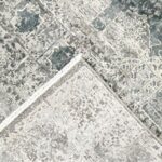 5'1"x8'2" Transitional Gray Wool & Silk Hand-Knotted Rug - Image 4