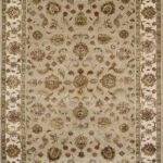 6’x8’11” Traditional Gold Tabriz Wool & Silk Hand-Knotted Rug