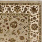6’x8’11” Traditional Gold Tabriz Wool & Silk Hand-Knotted Rug - Image 3