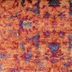 7'1"x10'7" Orange Teracotta Wool & Silk Hand-Knotted Rug - Image 3