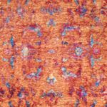 7'1"x10'7" Orange Teracotta Wool & Silk Hand-Knotted Rug - Image 2