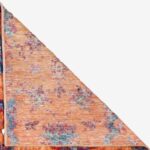 7'1"x10'7" Orange Teracotta Wool & Silk Hand-Knotted Rug - Image 4
