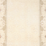 5'6"x8'2" Transitional Ivory Wool & Silk Hand-Knotted Rug - Image 2