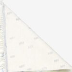 4’x6’1” Contemporary Ivory and Gray Moroccan Wool Hand-Knotted Rug - Image 4