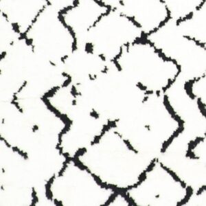 4’x6’2” Contemporary Ivory Moroccan Wool Hand-Knotted Rug