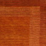 5’8”x8’11” Contemporary Rust Wool Hand-Knotted Rug - Image 3