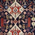 3’6”x5’ Persian Tabriz Navy Wool Hand-Knotted Rug - Image 3