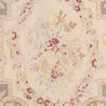 6’1”x9’3”Aubusson Tan Wool Hand-Knotted Rug - Image 2