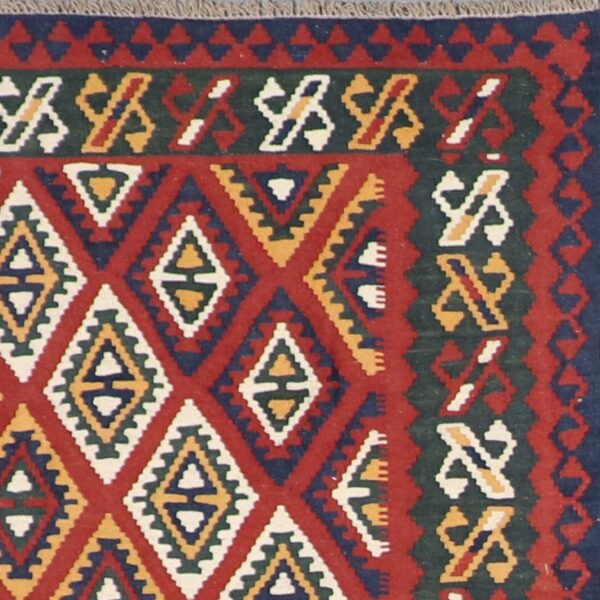 5’3”x7’ Persian Kilim Red Wool Hand-Knotted Rug - Direct Rug Import | Rugs in Chicago, Indiana,South Bend,Granger