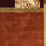 5’11”x8’11” Contemporary Rust Wool Hand-Knotted Rug - Image 2