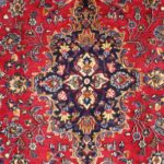 6’5”x9’8” Traditional Red Persian Kashan Wool Hand-Knotted Rug - Image 2