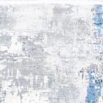 2’11”x9’10” Contemporary Gray Wool & Silk Hand-Finished Rug - Image 2