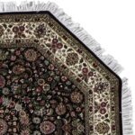 6’1”x6’1” Traditional Tabriz Black Wool Hand-Knotted Rug - Image 3
