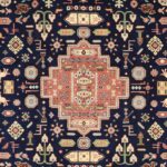6’11”x9’11” Traditional Blue Wool Hand-Knotted Rug - Image 2