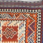 5’2”x9’2” Persian Kilim Rust Wool Hand-Knotted Rug - Image 2