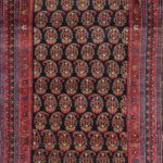 3’3”x16’8” Tribal Black Persian Wool Hand-Knotted Runner - Image 2