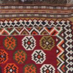5’6”x8’10” Persian Kilim Red Wool Hand-Knotted Rug - Image 2