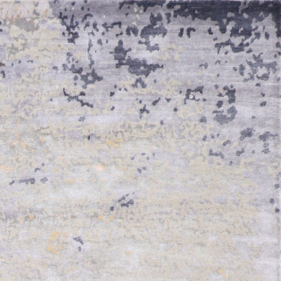 7’11”x10’2” Contemporary Gray Wool & Silk Hand-Knotted Rug - Direct Rug Import | Rugs in Chicago, Indiana,South Bend,Granger